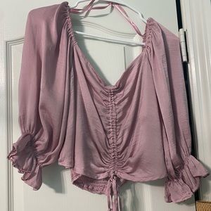 Lilac long sleeve blouse